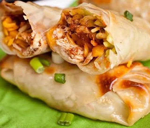Chicken Tikka BBQ Sauce Roll