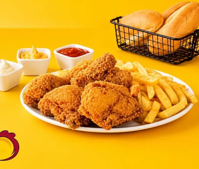 Half Chicken Broast + Bun & Fries